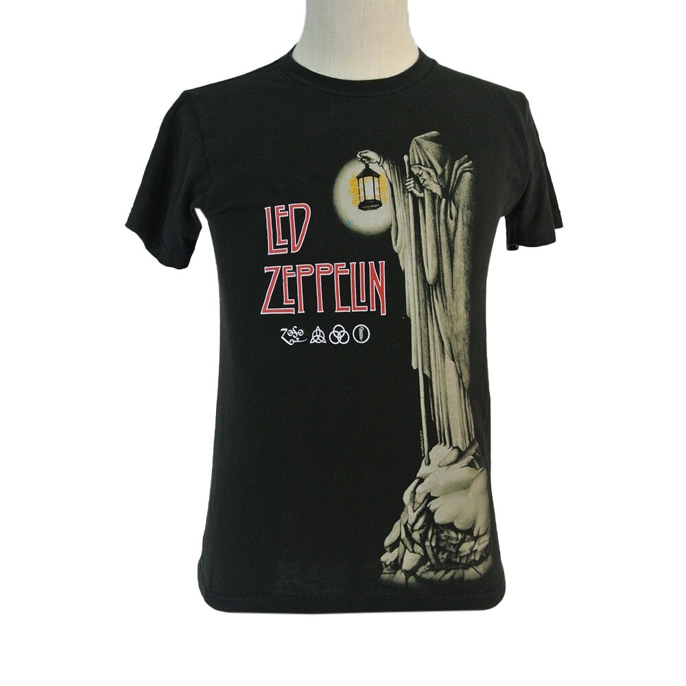 Led Zeppelin T-Shirt Mens Small Black IV ZOSO Hermit Graphic Rock Band Tee